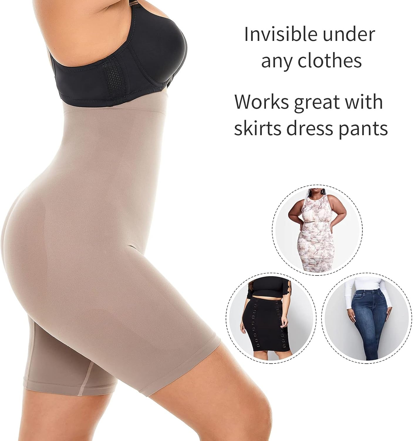 Shapewear Women Tummy Control High Waist Body Shaper Seamless Smoothing Thigh Slimmer Shorts Girdles